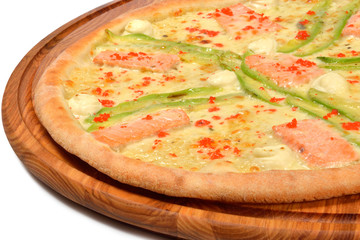 Pizza with seafood