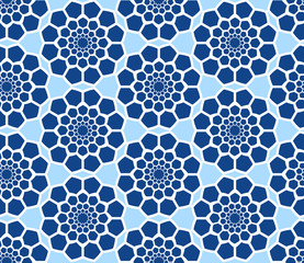 Abstract geometric seamless radial pattern