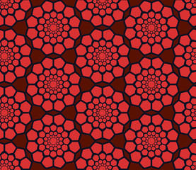 Abstract geometric seamless radial pattern