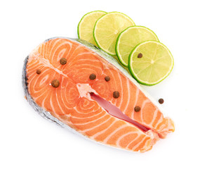 salmon and lime