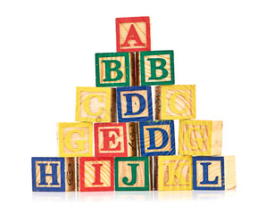 wooden cube alphabet