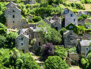 Fototapeta na wymiar Gorges du Tarn, village