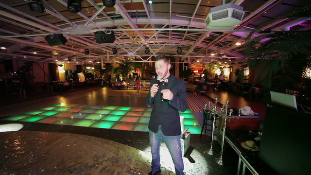 emcee works on stage