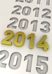 NEW YEAR 2014 - 3D
