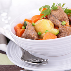 beef stew and vegetables
