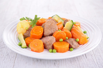 beef stew and vegetables