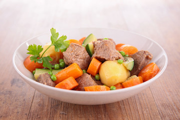 beef stew and vegetables