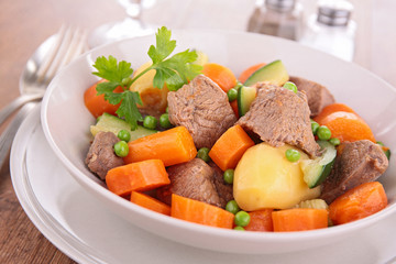 beef stew and vegetables