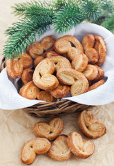 Homemade cookies in a basket