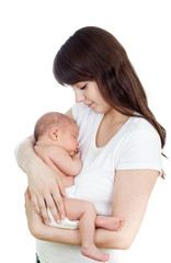 happy mother with  baby infant