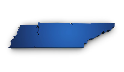Map Of Tennessee 3d Shape