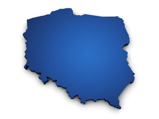Map Of Poland 3d Shape