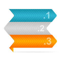 Vector colorful text box 1,2,3 concept