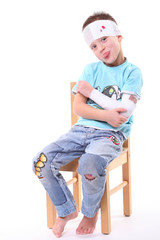 verletzter Junge
