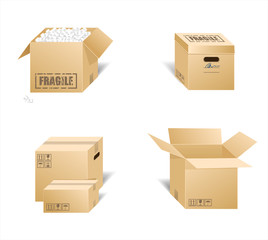 illustration of cardboard boxes
