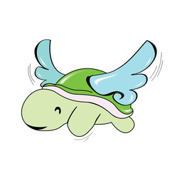 Flying Green Turtle