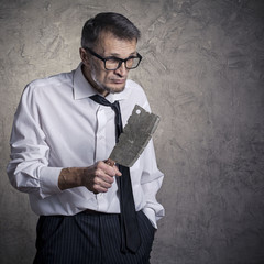 A man with a machete in his hand