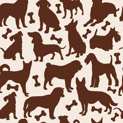 Dogs seamless pattern