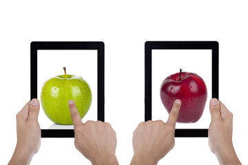 Businessman holding a tablet.