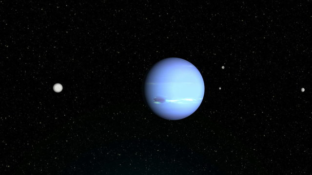 Neptune planet and satellites 