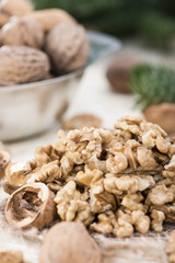Fresh portion of Walnuts