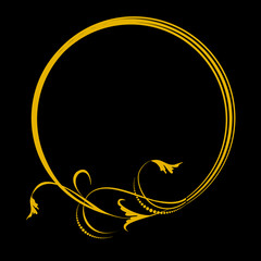 Round frame with decorative branch