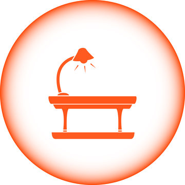 recommend clip art: yellow table icon with floor lamp silhouette