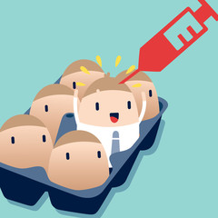 Business man Boost up with injection