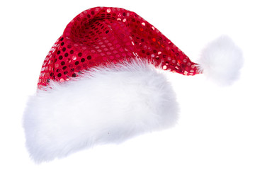Santa hats isolated on white