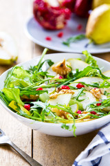 Pear with Pommegranate and Rocket salad