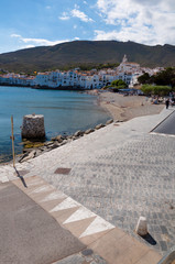 Street on seaside in Cadaques