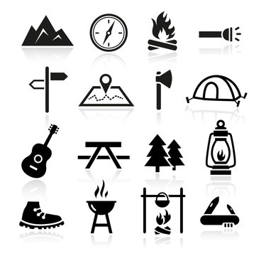 Outdoor Camping Icons