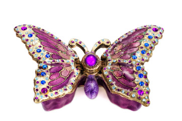 Miniature stash box in butterfly shape
