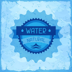 Fototapeta premium Water natural background in retro style.