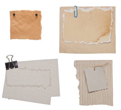 Collection of various paper notes or tags