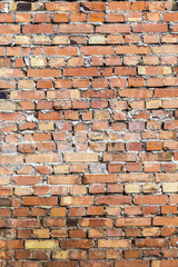 pattern of old historic brick wall