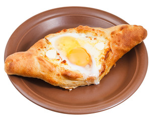 Ajarian khachapuri (Georgian cheese pastry