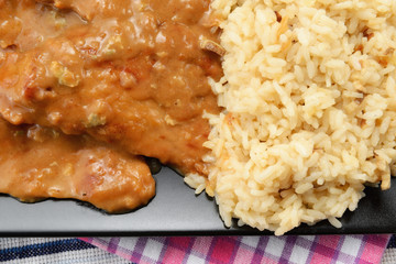 Scaloppine di vitello con riso philaf