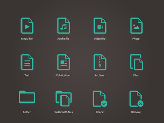 Set of Files icons.