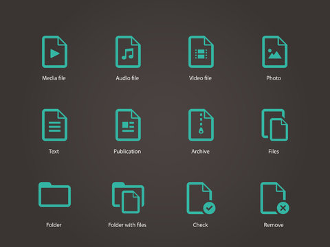 Set of Files icons.