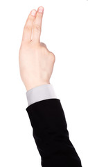 Businessman's  finger pointing or touching