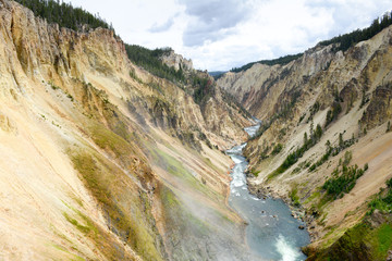 Au Canyon de Yellowstone National Park, USA