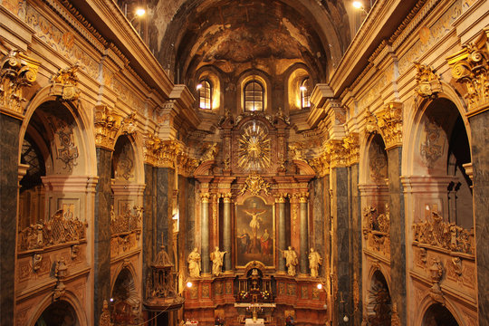 Interior of the Church of Saints Peter and Paul (XVII century ba