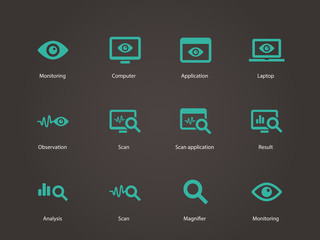 Monitoring icons.