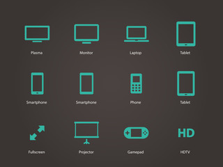 Screens icons.