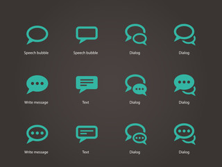 Speech bubble icons.