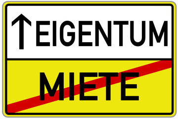 Miete Eigentum Schild  #131118-svg03