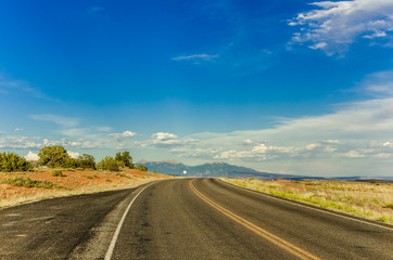 Mountain Road and Blue Sky