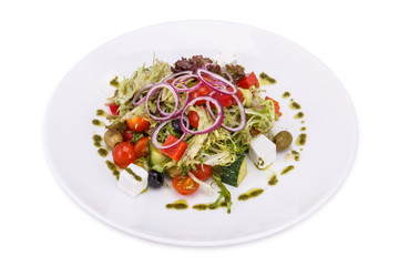 greek salad in plate