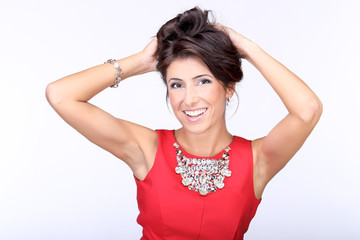 Fototapeta premium Perfect smile of young lady